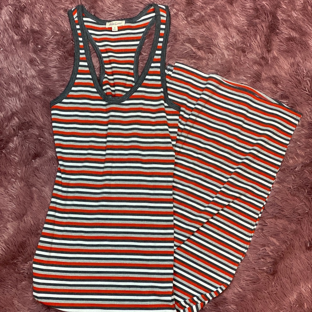 Rolla Coster Ribbed Striped Maxi Dress